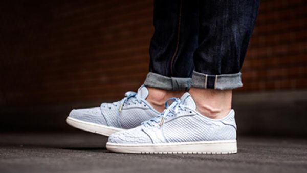Nike Air Jordan Air 1 Retro Nízké Boty Bez Vlnovky Pro Muže Modré