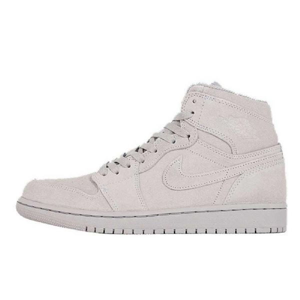 Nike Air Jordan 1 Semišové Kožené Boty Pro Muže Šedé