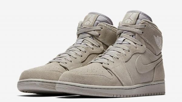 Nike Air Jordan 1 Semišové Kožené Boty Pro Muže Šedé
