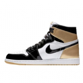Nike Air Jordan 1 Top 3 Boty Pro Muže Černé Bílé Zlato