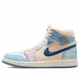 Nike Air Jordan 1 Zoom Comfort Retro Basketbalové Boty Pro Muže Modré