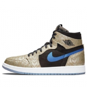 Nike Air Jordan 1 Zoom Comfort Retro Basketbalové Boty Pro Muže Zlaté