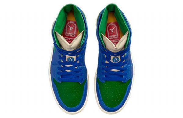 Nike Aleali May Air Jordan 1 High Tops Zoom Pohodlné Retro Basketbalové Boty Pro Ženy Zelená Modrá