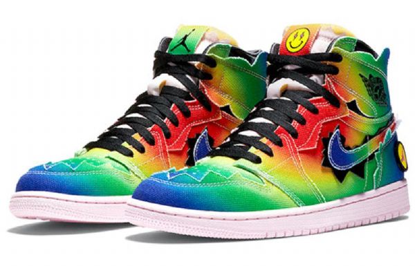 Nike J. Balvin Air Jordan 1 Retro Og High Tops Basketbalové Boty Pro Muže Vícebarevné