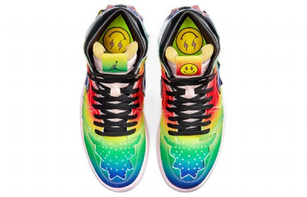 Nike J. Balvin Air Jordan 1 Retro Og High Tops Basketbalové Boty Pro Muže Vícebarevné