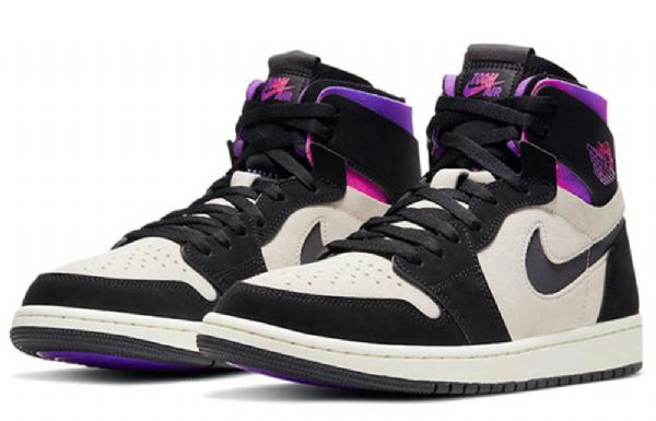 Nike Paris Saint-germain Air Jordan 1 Vysoké Topy Zoom Pohodlné Retro Basketbalové Boty Pro Muže Černá Fialová