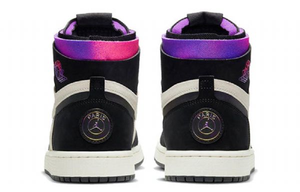 Nike Paris Saint-germain Air Jordan 1 Vysoké Topy Zoom Pohodlné Retro Basketbalové Boty Pro Muže Černá Fialová