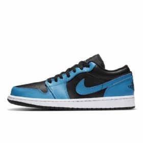 Nízké Laserové Boty Nike Air Jordan 1 Pro Ženy Modrá Černá
