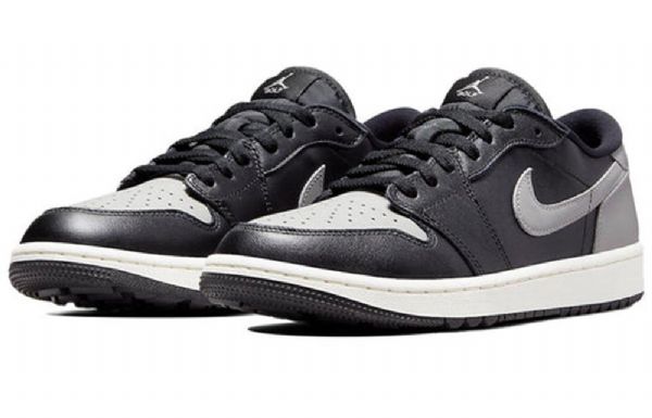 Nízké Pánské Golfové Sportovní Boty Nike Air Jordan 1 Černá Šedá