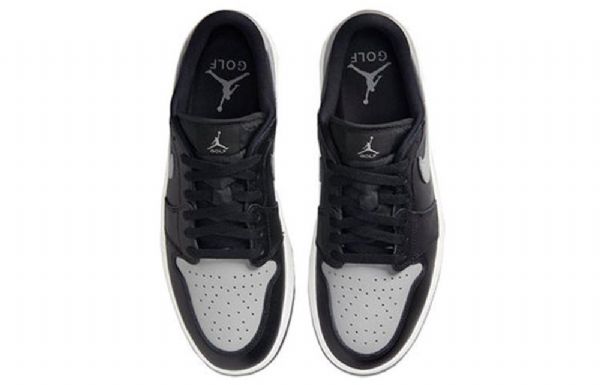 Nízké Pánské Golfové Sportovní Boty Nike Air Jordan 1 Černá Šedá