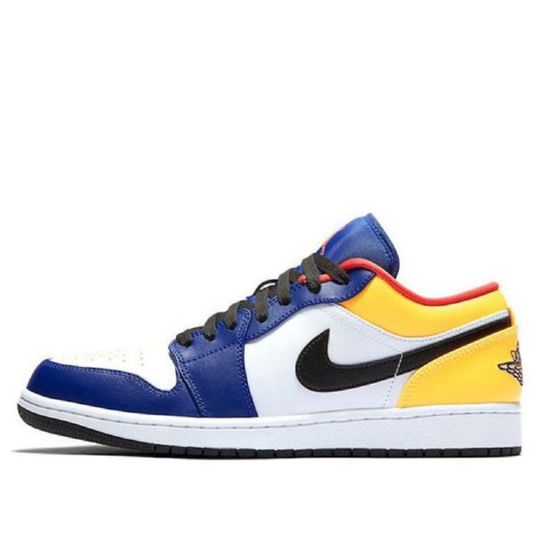 Nízké Retro Basketbalové Boty Nike Air Jordan 1 Pro Muže Bílé Sytě Královské Modré