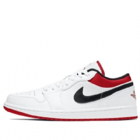 Nízké Retro Basketbalové Boty Nike Air Jordan 1 Pro Muže Bílo Červené