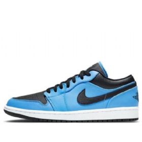 Nízké Retro Basketbalové Boty Nike Air Jordan 1 Pro Muže Modrá Černá