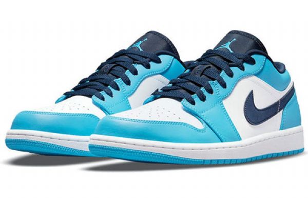 Nízké Retro Basketbalové Boty Nike Air Jordan 1 Pro Muže Modrobílé