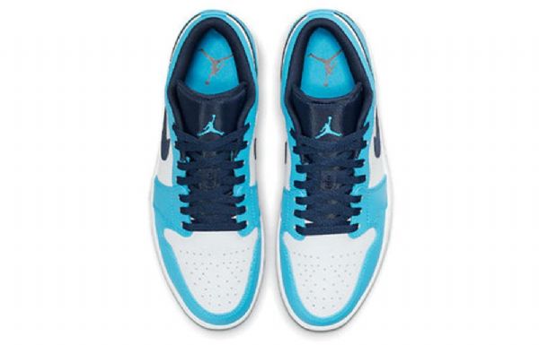 Nízké Retro Basketbalové Boty Nike Air Jordan 1 Pro Muže Modrobílé