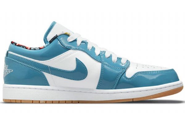 Nízké Retro Basketbalové Boty Nike Air Jordan 1 Pro Muže Modrobílé