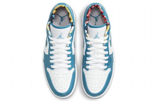 Nízké Retro Basketbalové Boty Nike Air Jordan 1 Pro Muže Modrobílé