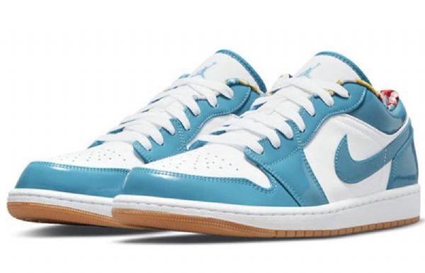 Nízké Retro Basketbalové Boty Nike Air Jordan 1 Pro Muže Modrobílé