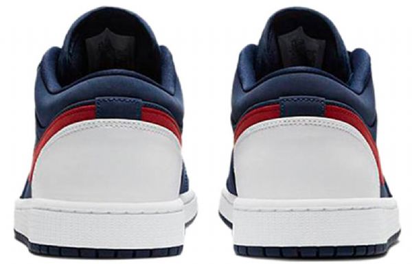 Nízké Retro Basketbalové Boty Nike Air Jordan 1 Pro Muže Tmavě Modrá Bílý Červený
