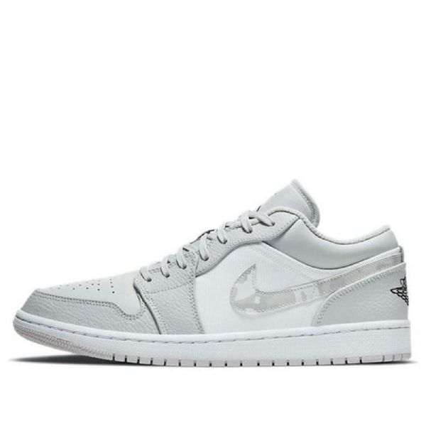 Nízké Retro Basketbalové Boty Nike Air Jordan 1 Pro Muže V Bílé Kamufláži