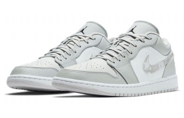 Nízké Retro Basketbalové Boty Nike Air Jordan 1 Pro Muže V Bílé Kamufláži