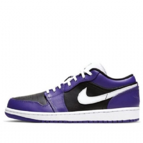 Nízké Retro Basketbalové Boty Nike Air Jordan 1 Pro Muže Ve Fialové Barvě