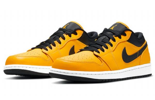 Nízké Retro Basketbalové Boty Nike Air Jordan 1 Pro Muže Zlato Černá