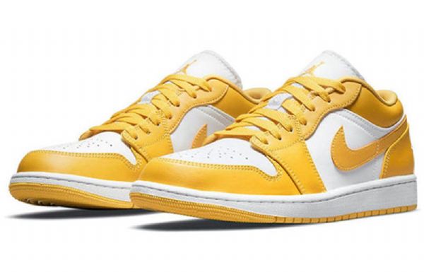 Nízké Retro Basketbalové Boty Nike Air Jordan 1 Pro Muže Žlutá Bílá