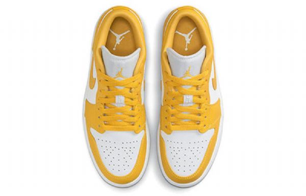 Nízké Retro Basketbalové Boty Nike Air Jordan 1 Pro Muže Žlutá Bílá