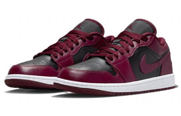 Nízké Retro Basketbalové Boty Nike Air Jordan 1 Pro Ženy Burgundsko Černá