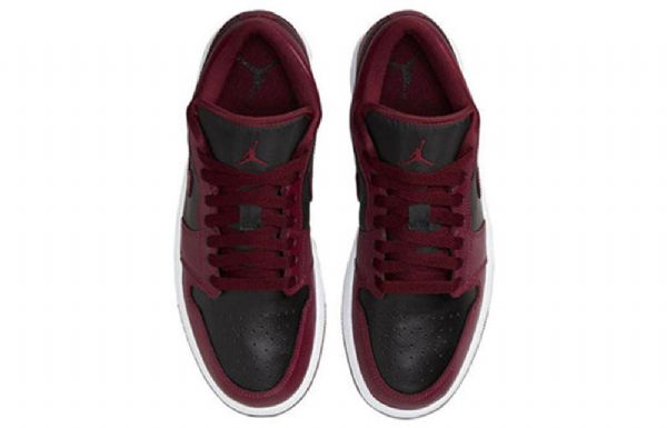 Nízké Retro Basketbalové Boty Nike Air Jordan 1 Pro Ženy Burgundsko Černá