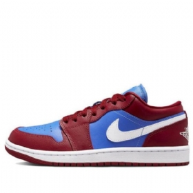 Nízké Retro Basketbalové Boty Nike Air Jordan 1 Pro Ženy Sytě Červená Modrá