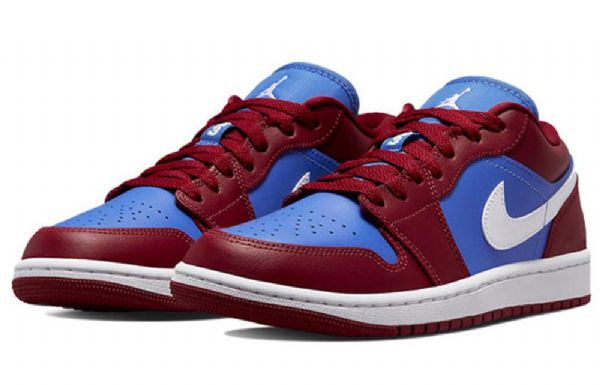 Nízké Retro Basketbalové Boty Nike Air Jordan 1 Pro Ženy Sytě Červená Modrá