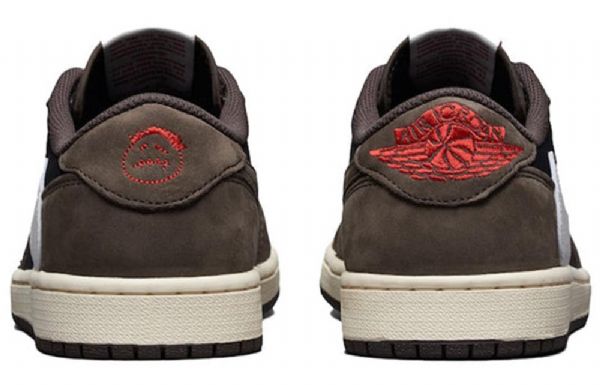 Nízké Retro Basketbalové Boty Nike Travis Scott Air Jordan 1 Pro Muže Hnědobílé