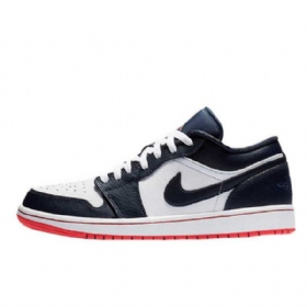 Obsidiánové Boty Nike Air Jordan 1 Nízké Pro Muže Tmavě Modrá Bílý