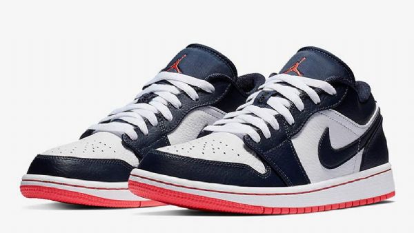 Obsidiánové Boty Nike Air Jordan 1 Nízké Pro Muže Tmavě Modrá Bílý