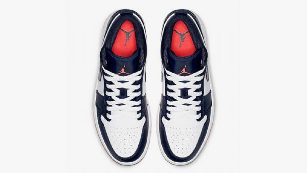 Obsidiánové Boty Nike Air Jordan 1 Nízké Pro Muže Tmavě Modrá Bílý