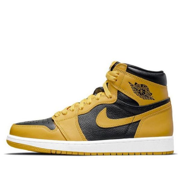 Pánské Basketbalové Boty Nike Air Jordan 1 High Tops Retro Og Žlutá Bílá