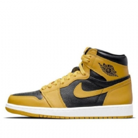 Pánské Basketbalové Boty Nike Air Jordan 1 High Tops Retro Og Žlutá Bílá