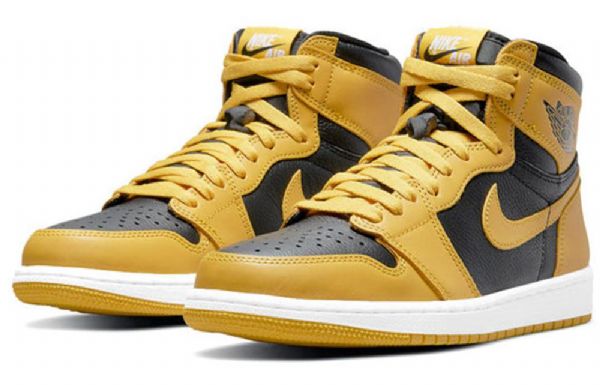 Pánské Basketbalové Boty Nike Air Jordan 1 High Tops Retro Og Žlutá Bílá