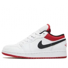 Pánské Basketbalové Boty Nike Air Jordan 1 Low Tops Gs Bílá Červená