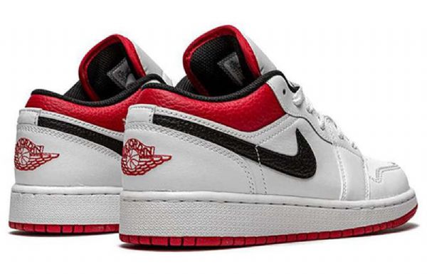 Pánské Basketbalové Boty Nike Air Jordan 1 Low Tops Gs Bílá Červená