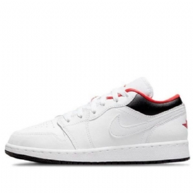 Pánské Basketbalové Boty Nike Air Jordan 1 Low Tops Gs Červený Bílý