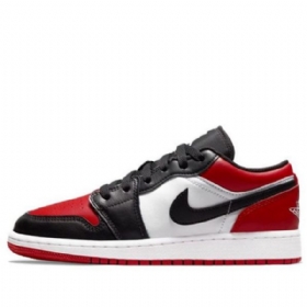 Pánské Basketbalové Boty Nike Air Jordan 1 Low Tops Gs Červený Černá Bílý