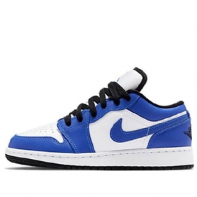 Pánské Basketbalové Boty Nike Air Jordan 1 Low Tops Gs Modrobílé