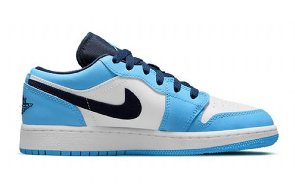 Pánské Basketbalové Boty Nike Air Jordan 1 Low Tops Gs Modrobílé