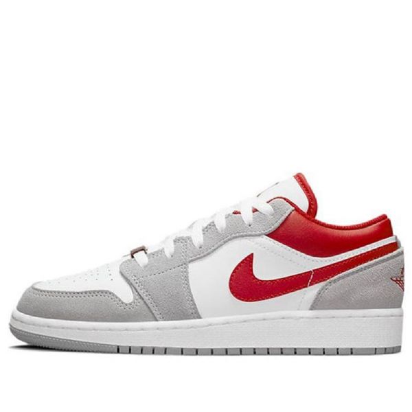 Pánské Basketbalové Boty Nike Air Jordan 1 Low Tops Se Gs Světle Šedočervené