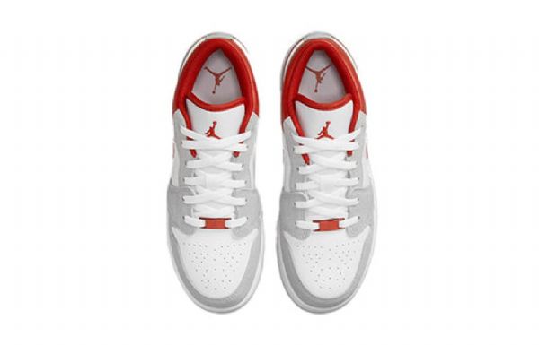 Pánské Basketbalové Boty Nike Air Jordan 1 Low Tops Se Gs Světle Šedočervené