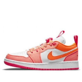 Pánské Basketbalové Boty Nike Air Jordan 1 Low Tops Utility Gs Coral Bílý