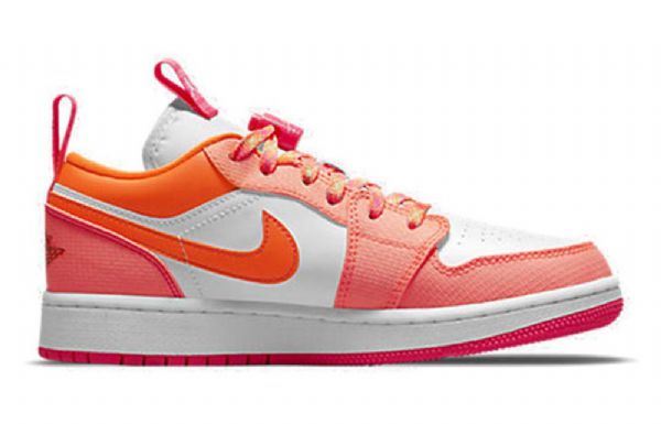 Pánské Basketbalové Boty Nike Air Jordan 1 Low Tops Utility Gs Coral Bílý